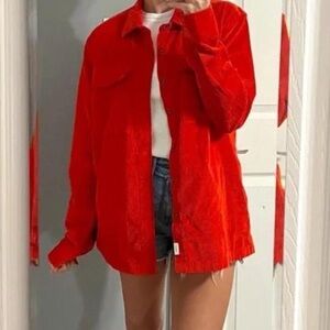 American Eagle Outfitters Scarlet Corduroy Shirt